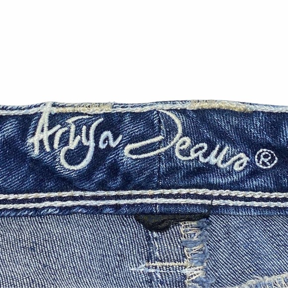 ARIYA Faded Dark Wash Blue Skinny Denim Jeans - Picture 9 of 11